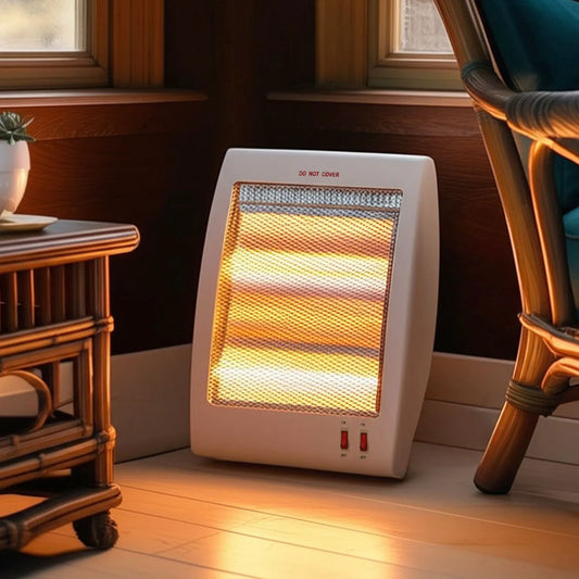 CALEFACTOR ELÉCTRICA RECCO 800W HALÓGENA COMPACTA BLANCA